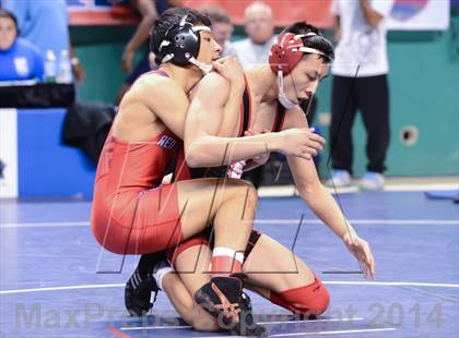 Thumbnail 3 in NCHSAA Individual Wrestling 2A Semifinals photogallery.