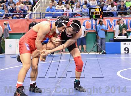 Thumbnail 3 in NCHSAA Individual Wrestling 2A Semifinals photogallery.