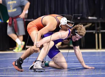 Thumbnail 1 in NCHSAA Individual Wrestling 2A Semifinals photogallery.