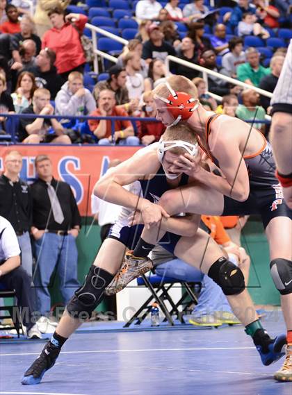 Thumbnail 3 in NCHSAA Individual Wrestling 2A Semifinals photogallery.