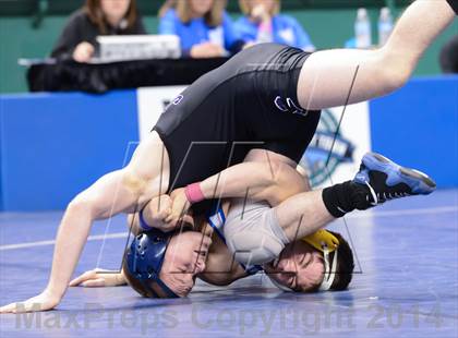 Thumbnail 3 in NCHSAA Individual Wrestling 2A Semifinals photogallery.