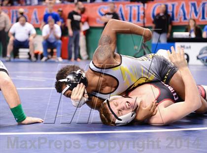 Thumbnail 3 in NCHSAA Individual Wrestling 2A Semifinals photogallery.