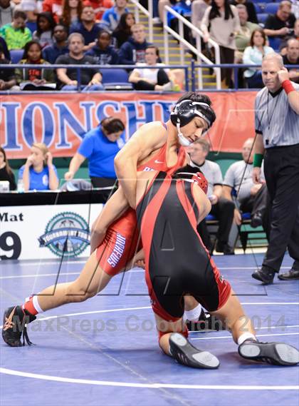 Thumbnail 3 in NCHSAA Individual Wrestling 2A Semifinals photogallery.