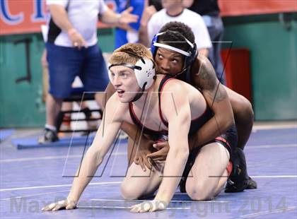 Thumbnail 3 in NCHSAA Individual Wrestling 2A Semifinals photogallery.