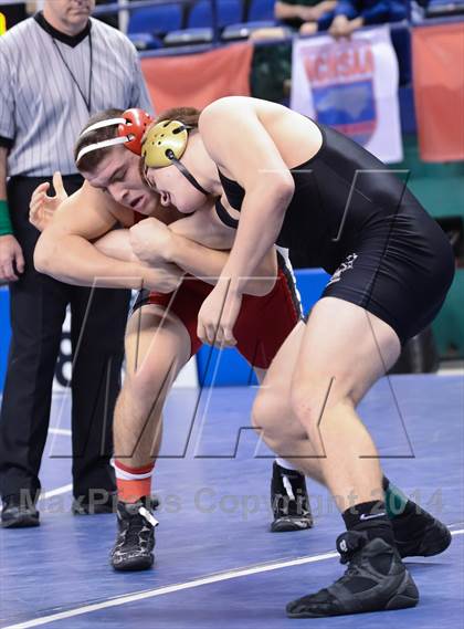 Thumbnail 3 in NCHSAA Individual Wrestling 2A Semifinals photogallery.
