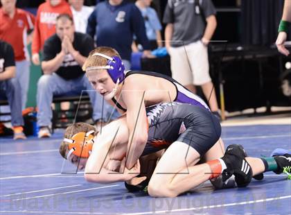 Thumbnail 1 in NCHSAA Individual Wrestling 2A Semifinals photogallery.