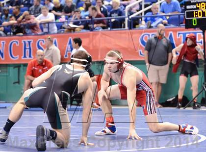 Thumbnail 3 in NCHSAA Individual Wrestling 2A Semifinals photogallery.
