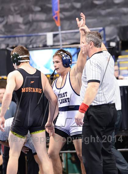 Thumbnail 1 in NCHSAA Individual Wrestling 2A Semifinals photogallery.