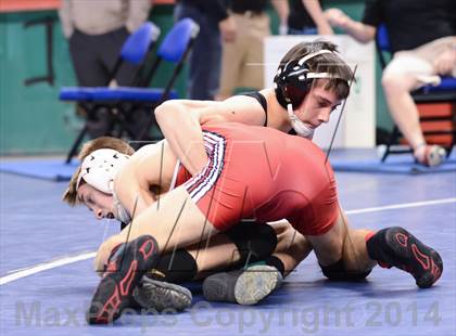 Thumbnail 3 in NCHSAA Individual Wrestling 2A Semifinals photogallery.