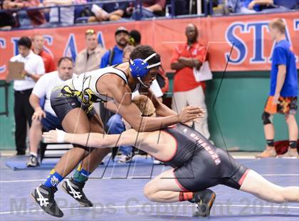 Thumbnail 3 in NCHSAA Individual Wrestling 2A Semifinals photogallery.
