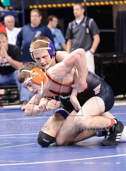 Thumbnail 3 in NCHSAA Individual Wrestling 2A Semifinals photogallery.