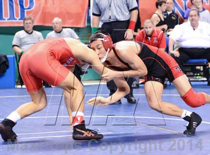 Thumbnail 2 in NCHSAA Individual Wrestling 2A Semifinals photogallery.