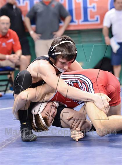 Thumbnail 3 in NCHSAA Individual Wrestling 2A Semifinals photogallery.