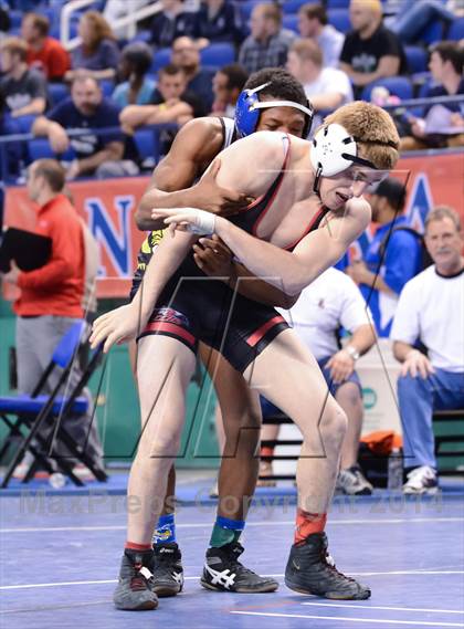 Thumbnail 1 in NCHSAA Individual Wrestling 2A Semifinals photogallery.