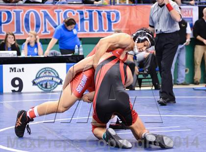 Thumbnail 2 in NCHSAA Individual Wrestling 2A Semifinals photogallery.