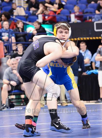 Thumbnail 3 in NCHSAA Individual Wrestling 2A Semifinals photogallery.