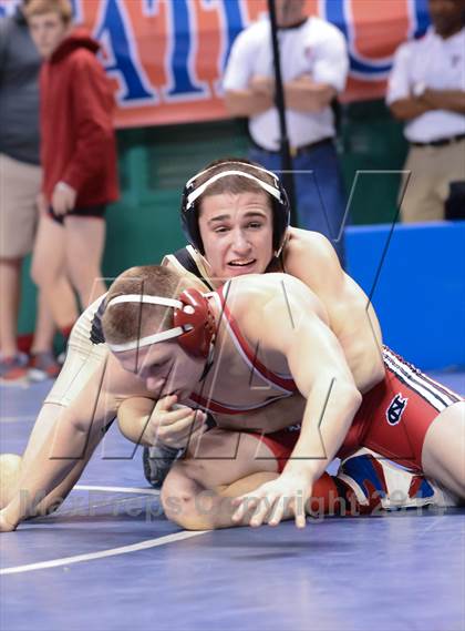 Thumbnail 1 in NCHSAA Individual Wrestling 2A Semifinals photogallery.