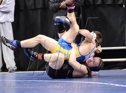 Thumbnail 3 in NCHSAA Individual Wrestling 2A Semifinals photogallery.