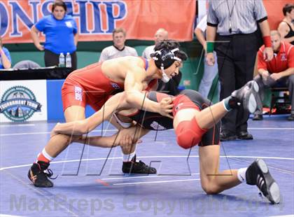 Thumbnail 3 in NCHSAA Individual Wrestling 2A Semifinals photogallery.