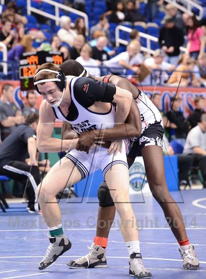 Thumbnail 3 in NCHSAA Individual Wrestling 2A Semifinals photogallery.
