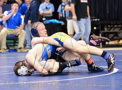 Thumbnail 2 in NCHSAA Individual Wrestling 2A Semifinals photogallery.