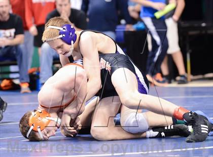 Thumbnail 3 in NCHSAA Individual Wrestling 2A Semifinals photogallery.