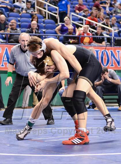 Thumbnail 1 in NCHSAA Individual Wrestling 2A Semifinals photogallery.