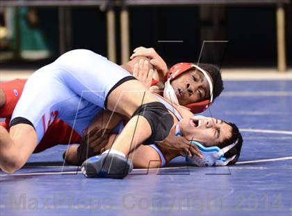 Thumbnail 1 in NCHSAA Individual Wrestling 2A Semifinals photogallery.