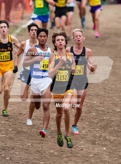 Thumbnail 2 in CIF State Cross Country Championships (Boys D2 Race) photogallery.