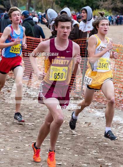 Thumbnail 1 in CIF State Cross Country Championships (Boys D2 Race) photogallery.