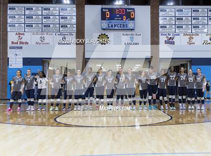 Thumbnail 1 in Belleville West vs. O'Fallon (IHSA 4A girls sectional) photogallery.