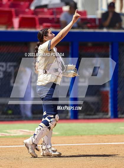 Thumbnail 3 in Mission College Prep @ Orange Cove (2023 CIF CS Softball Championships-DIVISION 4) photogallery.