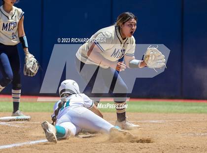 Thumbnail 3 in Mission College Prep @ Orange Cove (2023 CIF CS Softball Championships-DIVISION 4) photogallery.