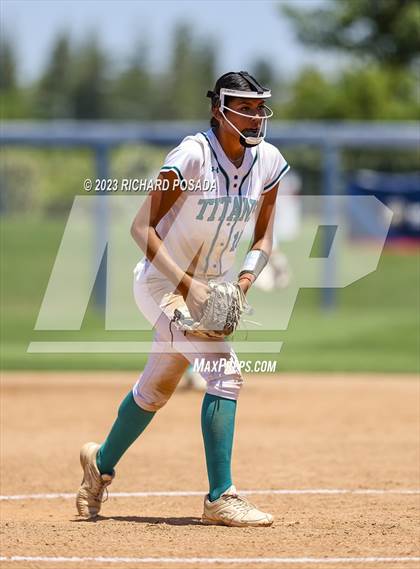 Thumbnail 3 in Mission College Prep @ Orange Cove (2023 CIF CS Softball Championships-DIVISION 4) photogallery.