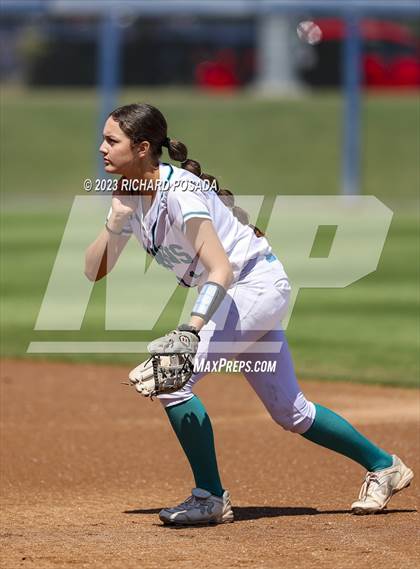 Thumbnail 3 in Mission College Prep @ Orange Cove (2023 CIF CS Softball Championships-DIVISION 4) photogallery.