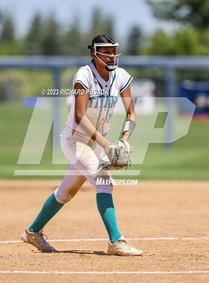 Thumbnail 1 in Mission College Prep @ Orange Cove (2023 CIF CS Softball Championships-DIVISION 4) photogallery.