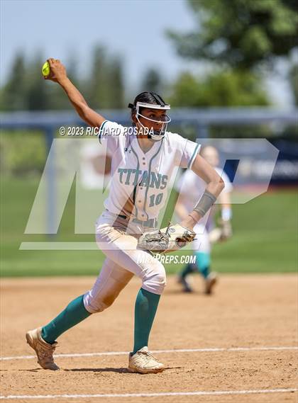 Thumbnail 1 in Mission College Prep @ Orange Cove (2023 CIF CS Softball Championships-DIVISION 4) photogallery.