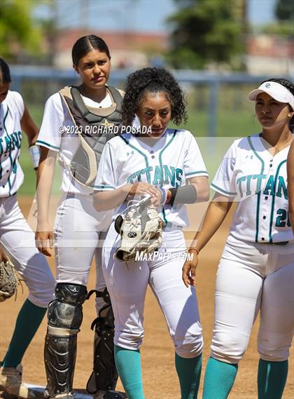Thumbnail 3 in Mission College Prep @ Orange Cove (2023 CIF CS Softball Championships-DIVISION 4) photogallery.