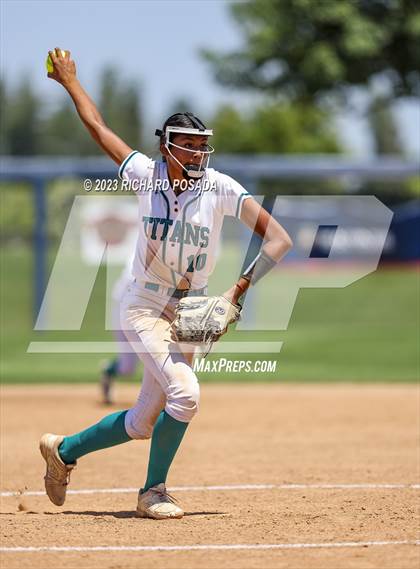 Thumbnail 2 in Mission College Prep @ Orange Cove (2023 CIF CS Softball Championships-DIVISION 4) photogallery.
