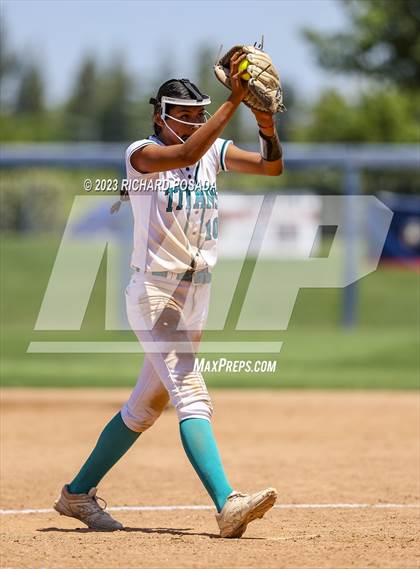 Thumbnail 2 in Mission College Prep @ Orange Cove (2023 CIF CS Softball Championships-DIVISION 4) photogallery.