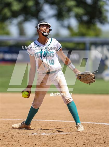 Thumbnail 2 in Mission College Prep @ Orange Cove (2023 CIF CS Softball Championships-DIVISION 4) photogallery.