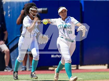 Thumbnail 1 in Mission College Prep @ Orange Cove (2023 CIF CS Softball Championships-DIVISION 4) photogallery.