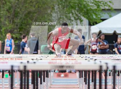Thumbnail 3 in 2018 Loucks Games (Outdoor Pentathlon #1 Mens 110 Meter Hurdles) photogallery.