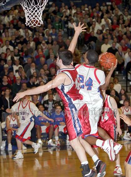 Thumbnail 2 in Trinity vs Manchester Memorial (NHIAA Class L Final) photogallery.