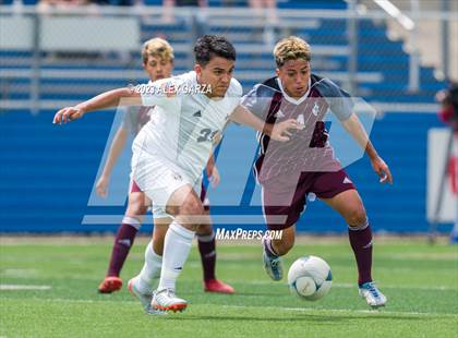 Thumbnail 3 in Palestine vs Hidalgo Early College (UIL 4A Soccer Final) photogallery.