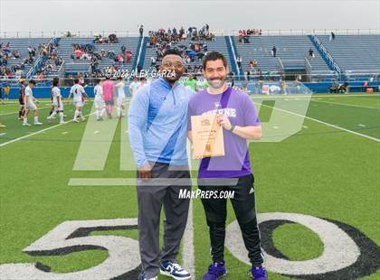 Thumbnail 1 in Palestine vs Hidalgo Early College (UIL 4A Soccer Final) photogallery.