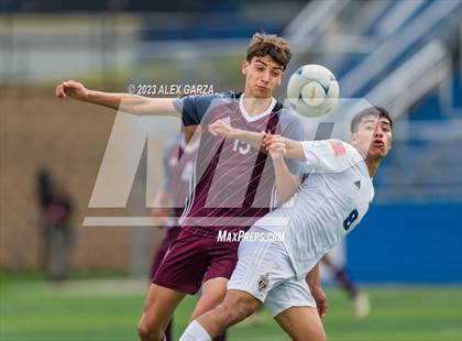 Thumbnail 1 in Palestine vs Hidalgo Early College (UIL 4A Soccer Final) photogallery.