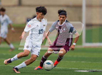 Thumbnail 1 in Palestine vs Hidalgo Early College (UIL 4A Soccer Final) photogallery.