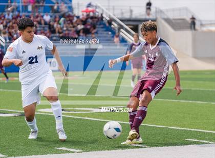 Thumbnail 1 in Palestine vs Hidalgo Early College (UIL 4A Soccer Final) photogallery.
