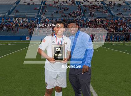 Thumbnail 2 in Palestine vs Hidalgo Early College (UIL 4A Soccer Final) photogallery.